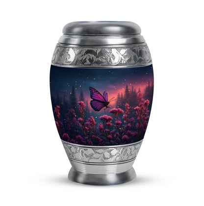 Personalized Elegant Butterfly Cremation Urns - Blue 10-inch, 200 cu in - Yatskia