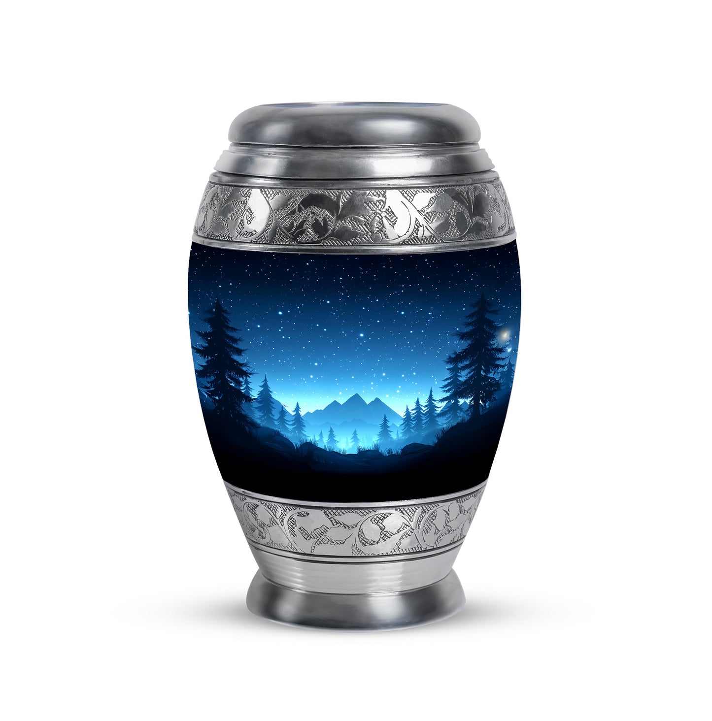 Blue Blue Cremation Urns - Honored Embrace 10-inch, 200 cu in - Yatskia