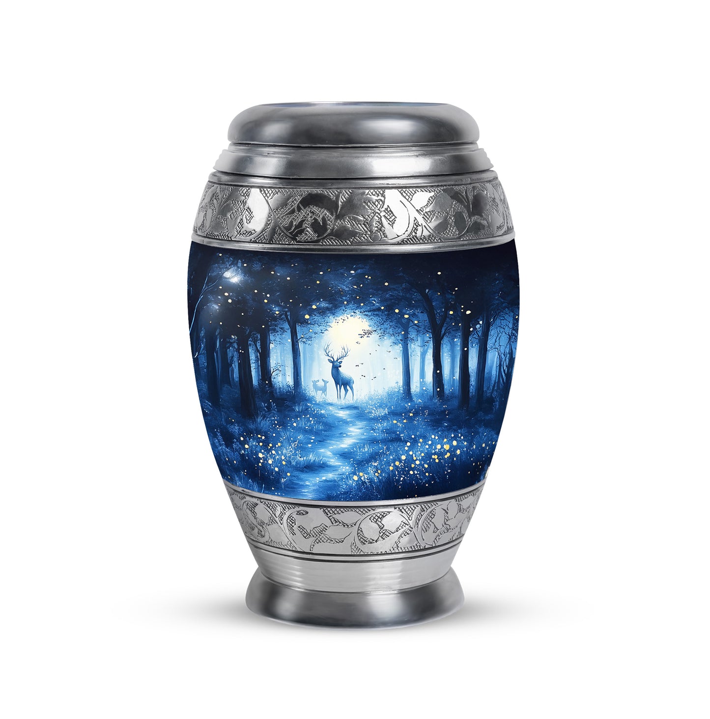Personalized Blue Blue Cremation Urns for Ashes - Majestic 10-inch - Yatskia