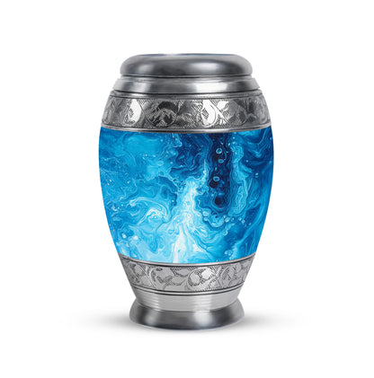 Sublime Blue Cremation Urns for Human Ashes - Blue 10-inch - Yatskia