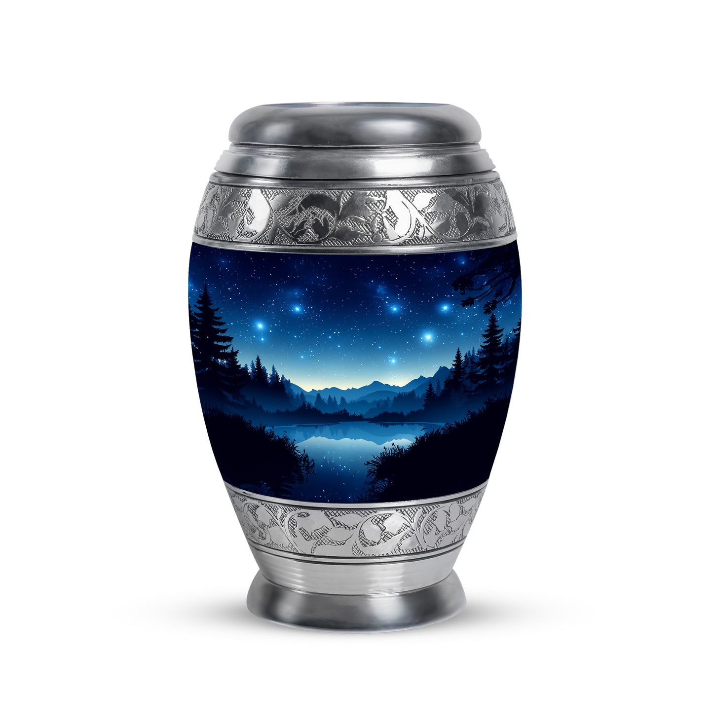 Personalized Eternal Blue Cremation Urns - Blue 10-inch, 200 cu in - Yatskia