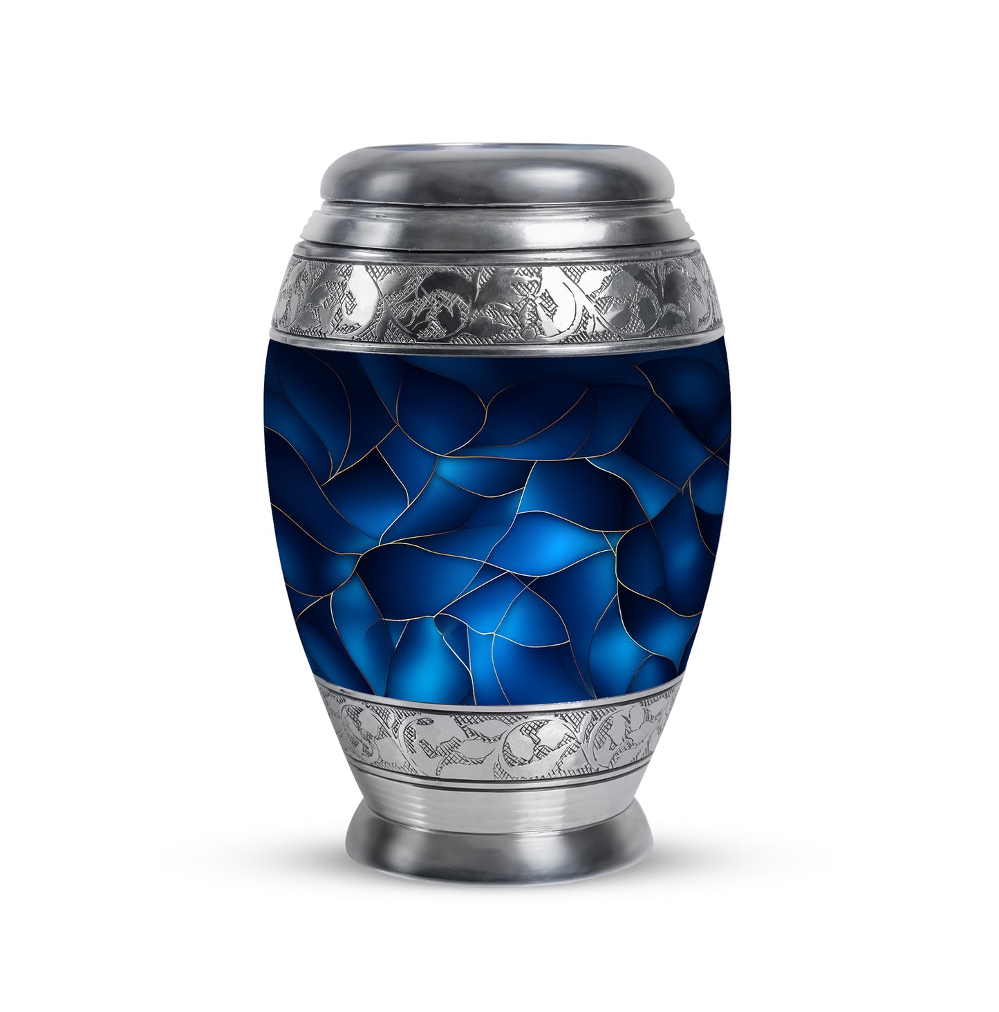 Personalized Blue Blue Cremation Urns for Ashes - Peaceful 10-inch - Yatskia