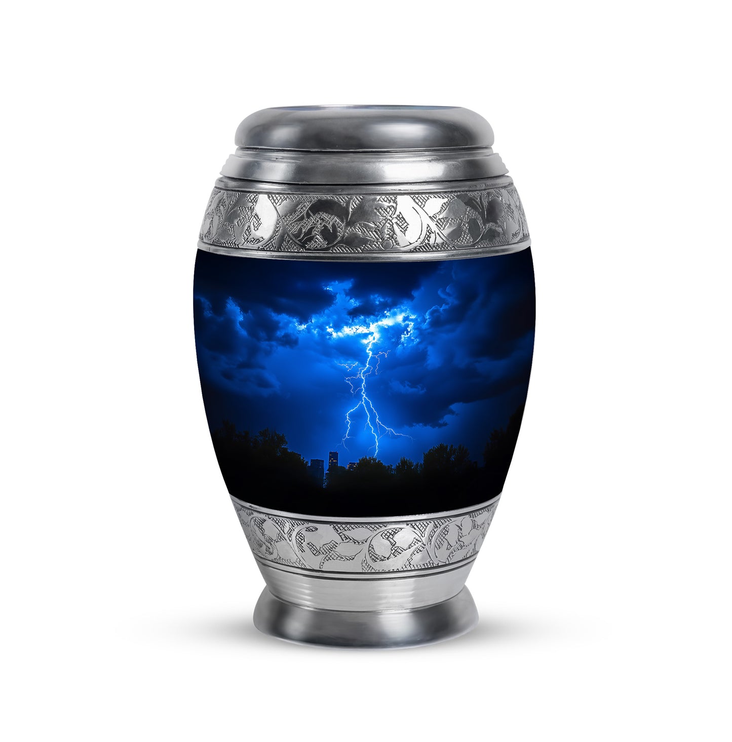 Personalized Blue Blue Cremation Urns for Ashes - Transcendent 10-inch - Yatskia