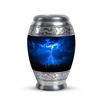 Personalized Blue Blue Cremation Urns for Ashes - Transcendent 10-inch - Yatskia