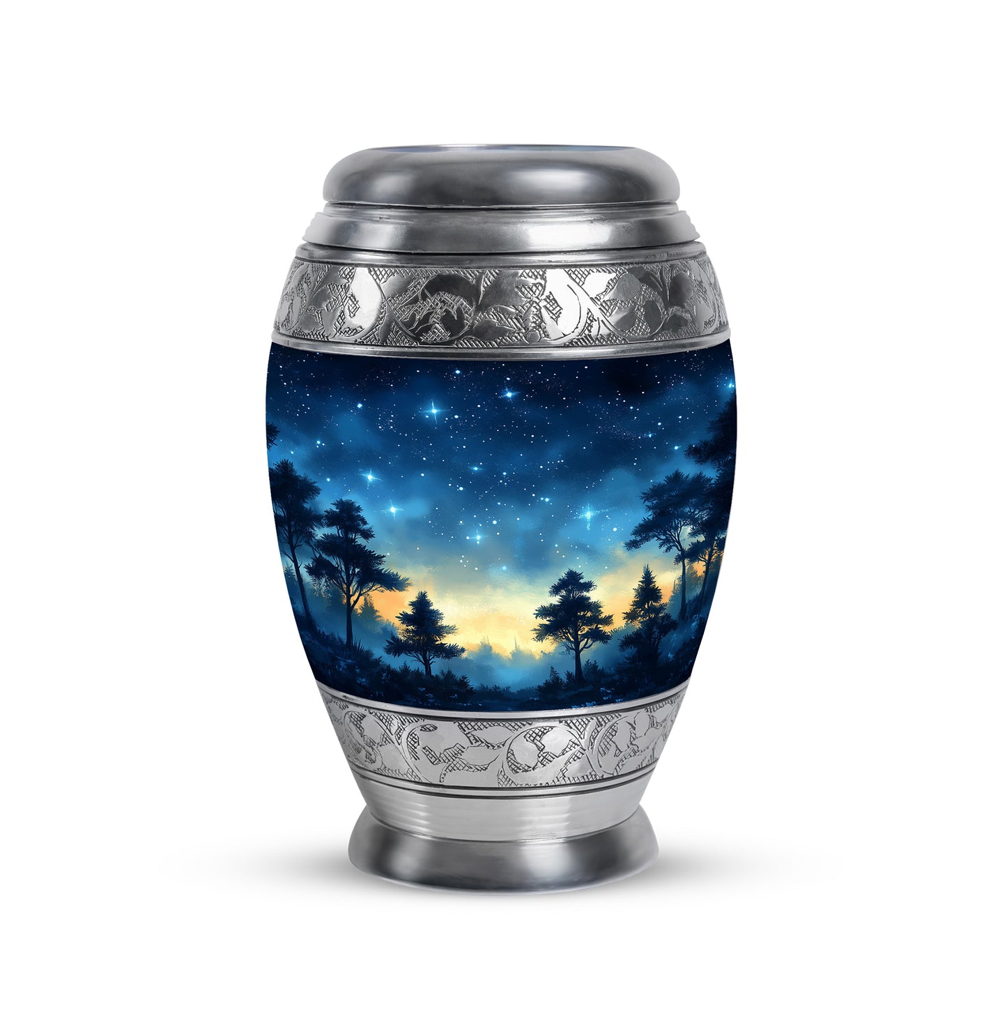 Blue Blue Cremation Urns - Glorious Memorial 10-inch, 200 cu in - Yatskia