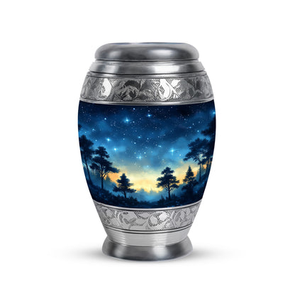 Blue Blue Cremation Urns - Glorious Memorial 10-inch, 200 cu in - Yatskia