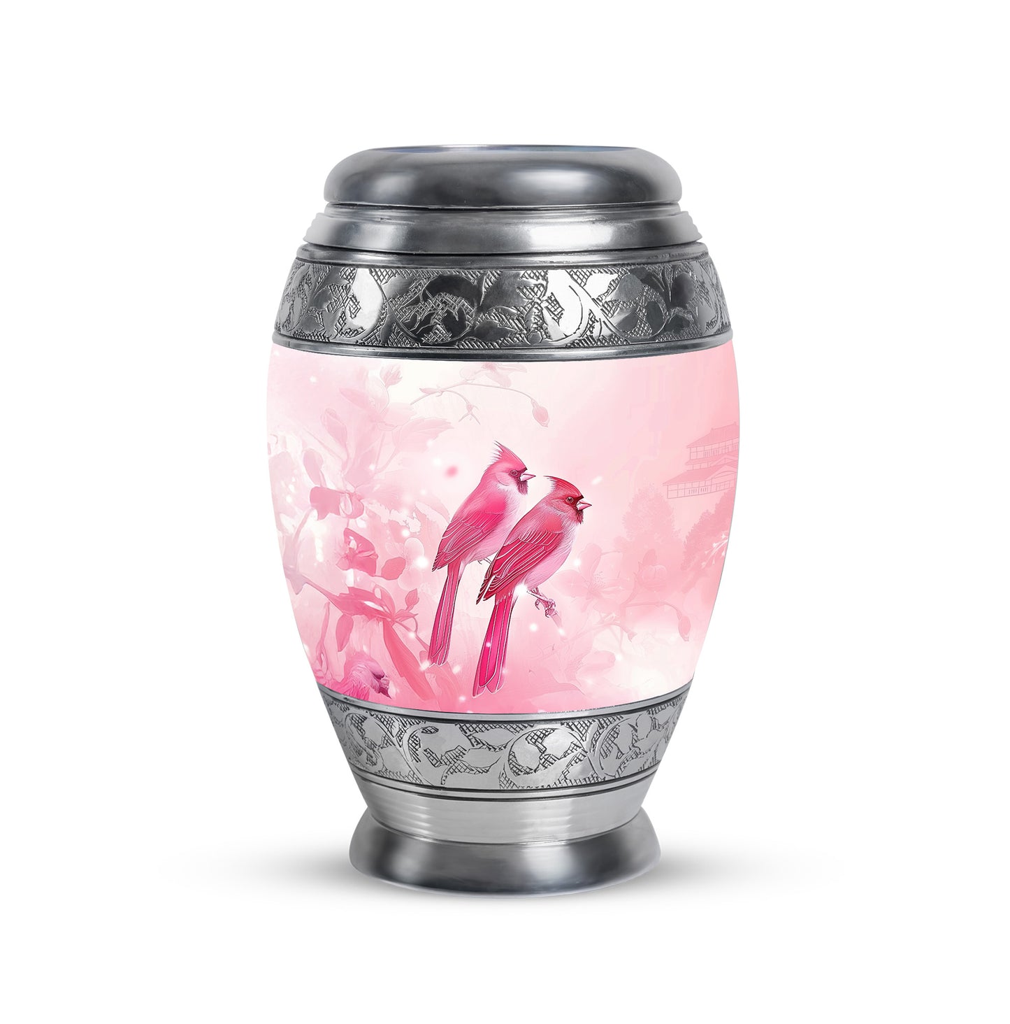Timeless Red Cardinal Cremation Urn for Ashes - 10-inch, 200 cu in - Yatskia