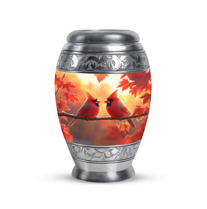 Everlasting Gold Cardinal Treasure Urn for Human Ashes - 10-inch, 200 cu in - Yatskia