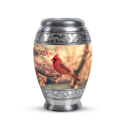 Radiant Cardinal Memorial Cremation Urns - Gold 10-inch, 200 cu in - Yatskia