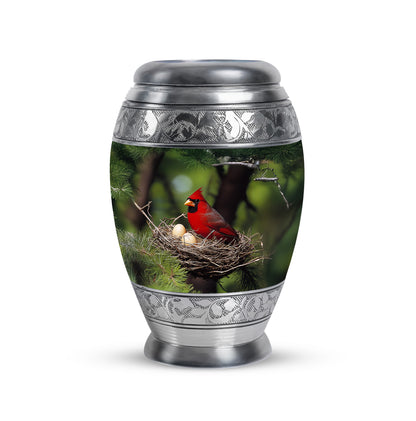 Green Cardinal Cremation Urns - Imperial Celebration 10-inch, 200 cu in - Yatskia
