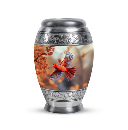 Distinguished Gold Cardinal Cremation Urn for Ashes - 10-inch, 200 cu in - Yatskia