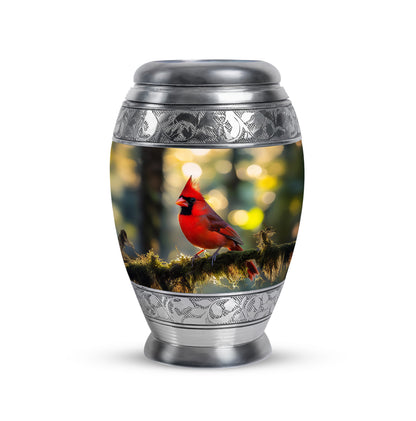 Everlasting Gold Cardinal Journey Urn for Human Ashes - 10-inch, 200 cu in - Yatskia