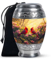 Red Cardinal Bird Cremation Urn – Peaceful Nature Urns For Ashes Large