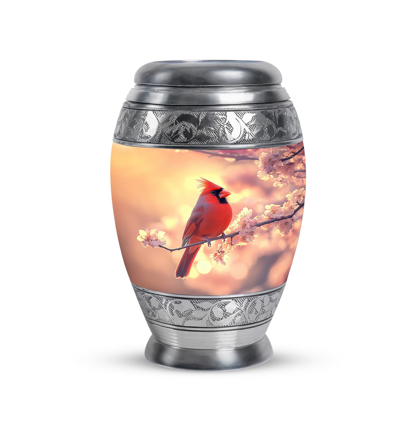 Blessed Cardinal Cremation Urns for Human Ashes - Gold 10-inch - Yatskia