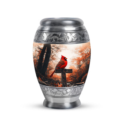 Gold Cardinal Sanctuary Cremation Urns for Human Ashes - 10-inch, 200 cu in - Yatskia