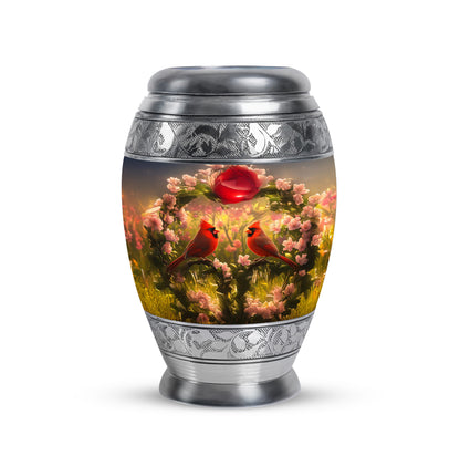 Blue Cardinal Tribute Cremation Urns for Human Ashes - 10-inch, 200 cu in - Yatskia