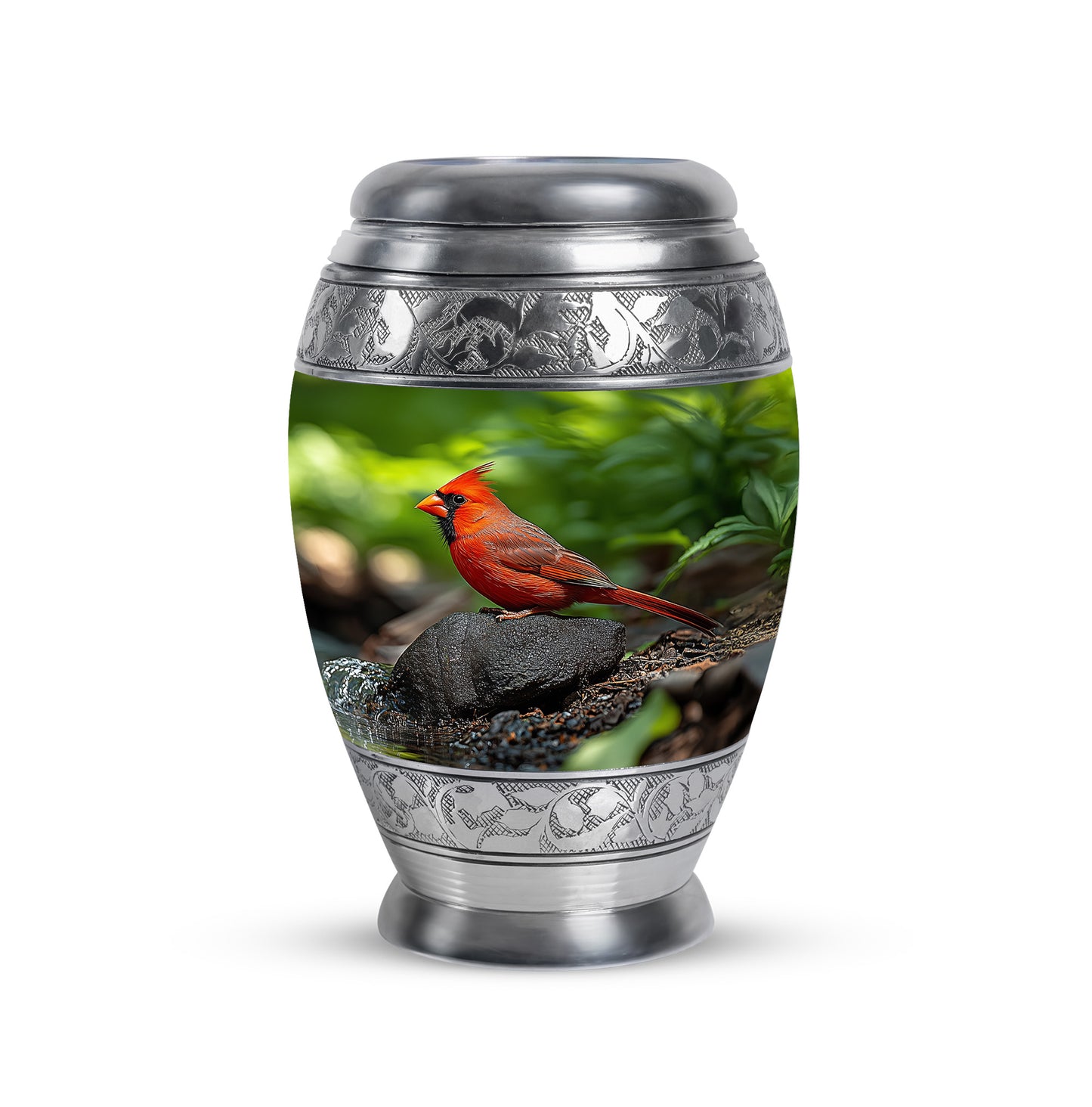 Blessed Cardinal Cremation Urns for Human Ashes - Green 10-inch - Yatskia