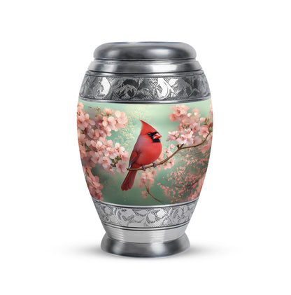 Green Cardinal Cremation Urns - Glorious Keepsake 10-inch, 200 cu in - Yatskia
