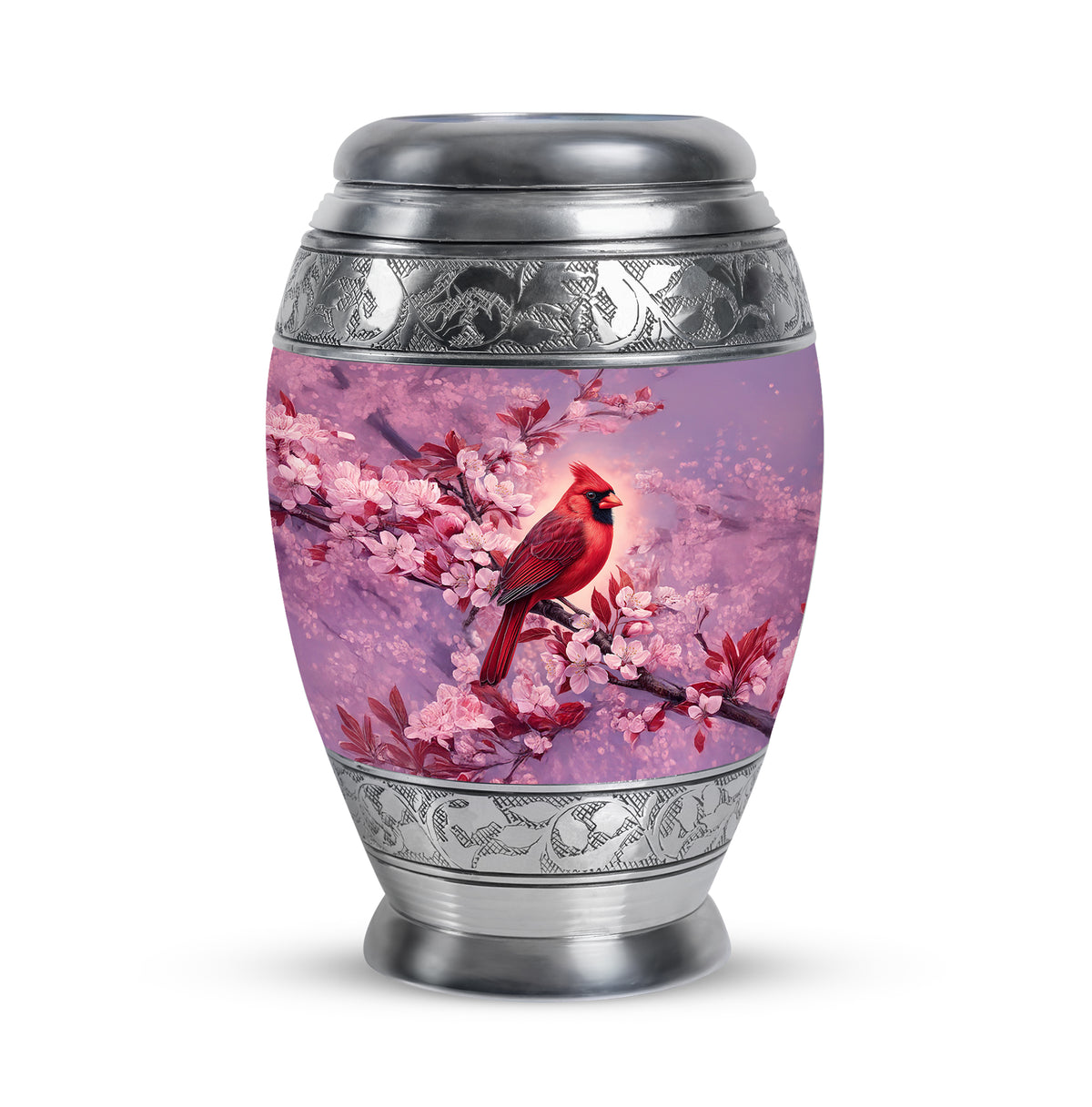 Personalized Pink Cherished Cardinal Cremation Urns for Human Ashes - Yatskia
