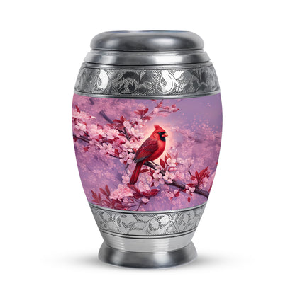Personalized Pink Cherished Cardinal Cremation Urns for Human Ashes - Yatskia