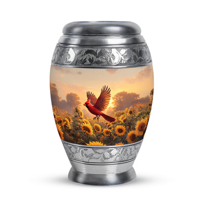 Personalized Gold Cardinal Cremation Urns for Ashes - Majestic 10-inch - Yatskia