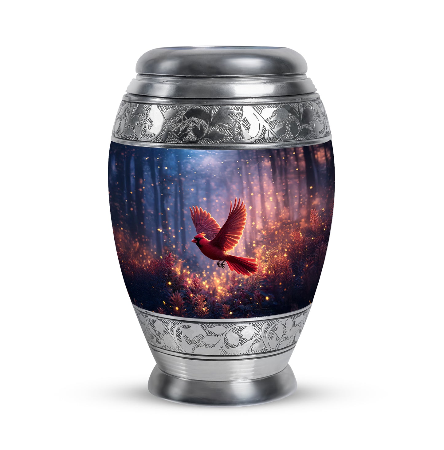 Blue Beloved Cardinal Cremation Urns for Human Ashes - 10-inch, 200 cu in - Yatskia