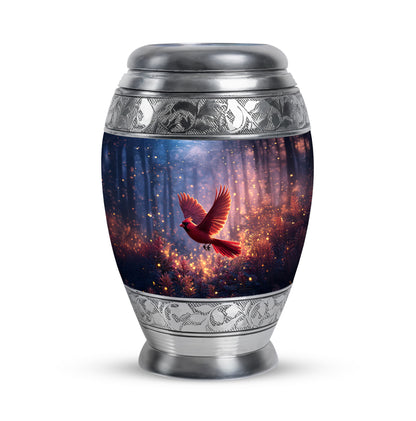 Blue Beloved Cardinal Cremation Urns for Human Ashes - 10-inch, 200 cu in - Yatskia