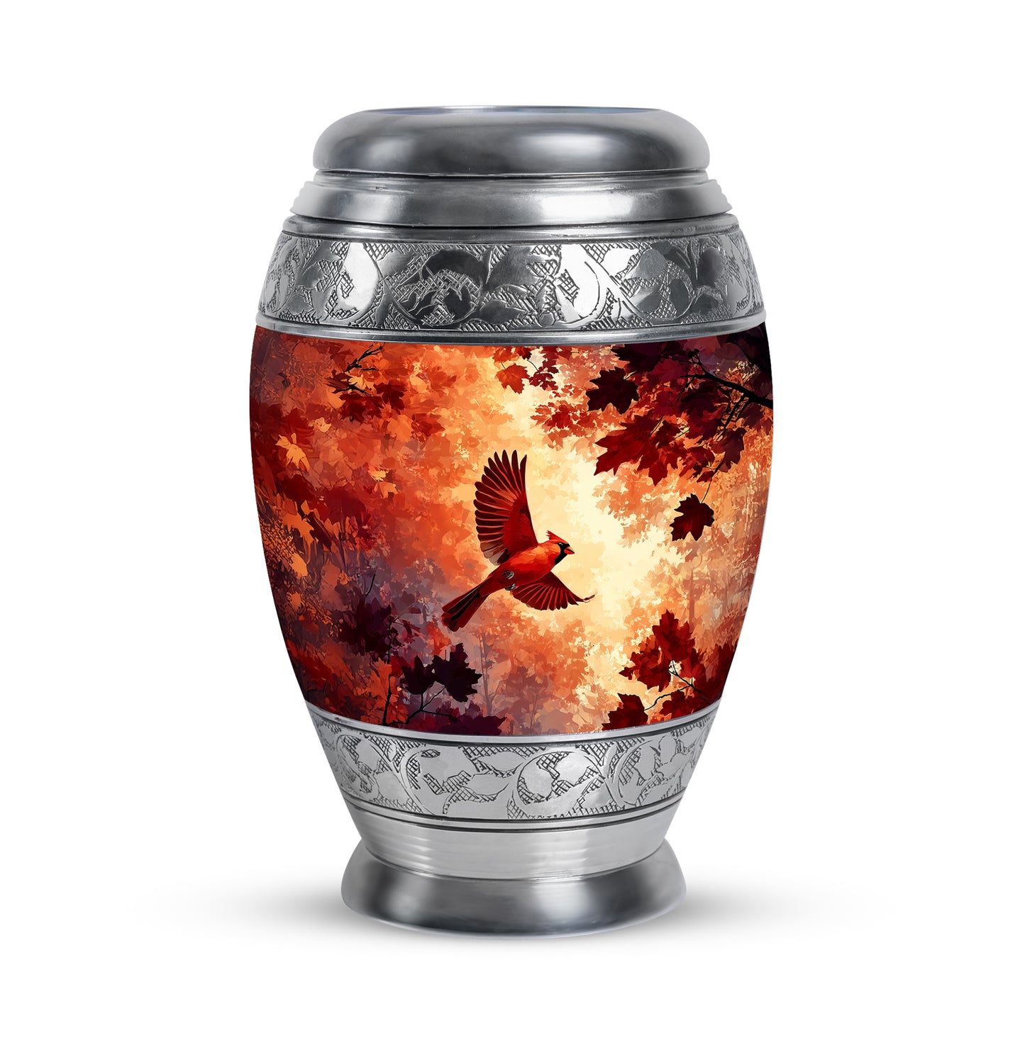 Hallowed Cardinal Cremation Urns for Human Ashes - Red 10-inch - Yatskia