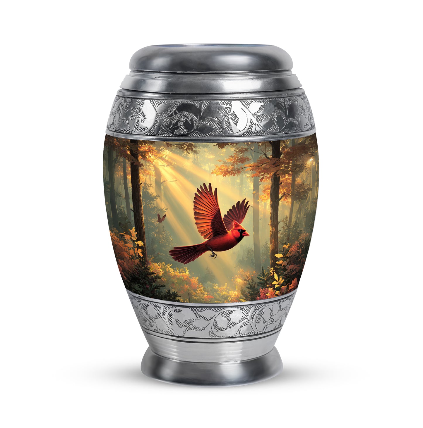Personalized Eternal Cardinal Cremation Urns - Gold 10-inch, 200 cu in - Yatskia