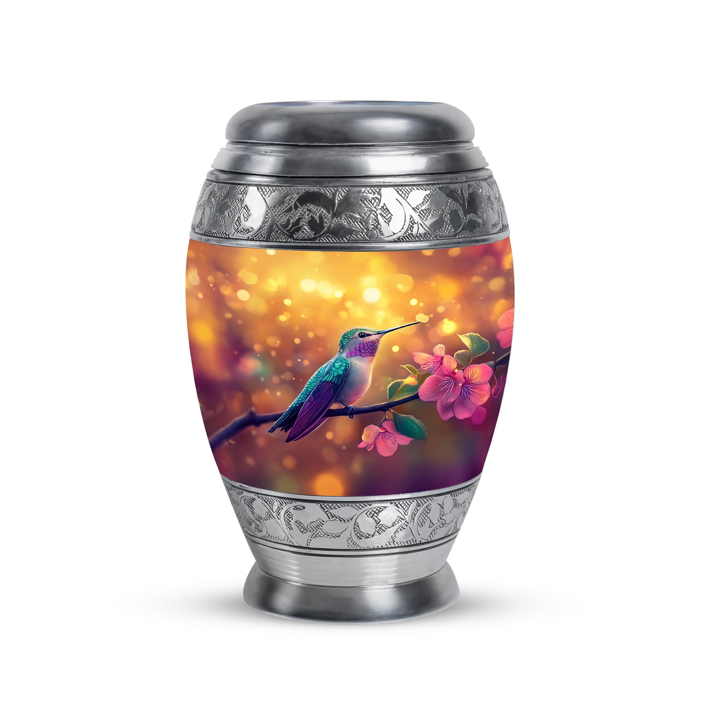 Personalized Gold Hummingbird Cremation Urns for Ashes - Majestic 10-inch - Yatskia