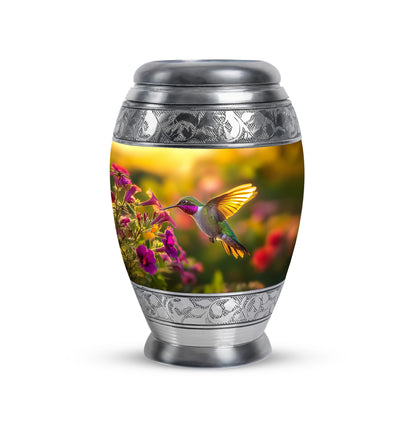 Distinguished Gold Hummingbird Cremation Urn for Ashes - 10-inch, 200 cu in - Yatskia