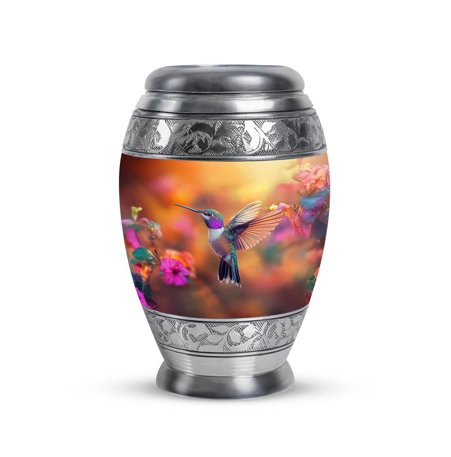 Gold Hummingbird Cremation Urns - Imperial Honor 10-inch, 200 cu in - Yatskia