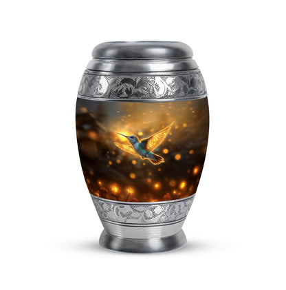 Personalized Hummingbird Cremation Urns - Eminent Gold 10-inch, 200 cu in - Yatskia