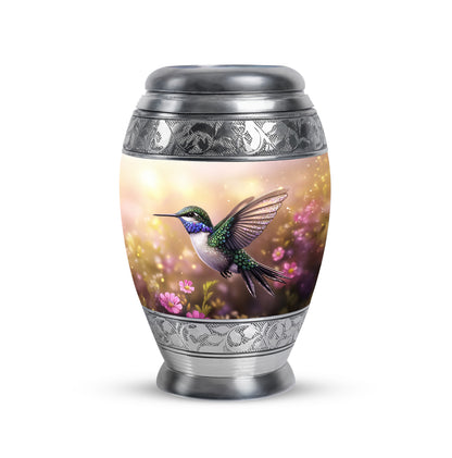 Gold Hummingbird Tribute Cremation Urns for Human Ashes - 10-inch, 200 cu in - Yatskia