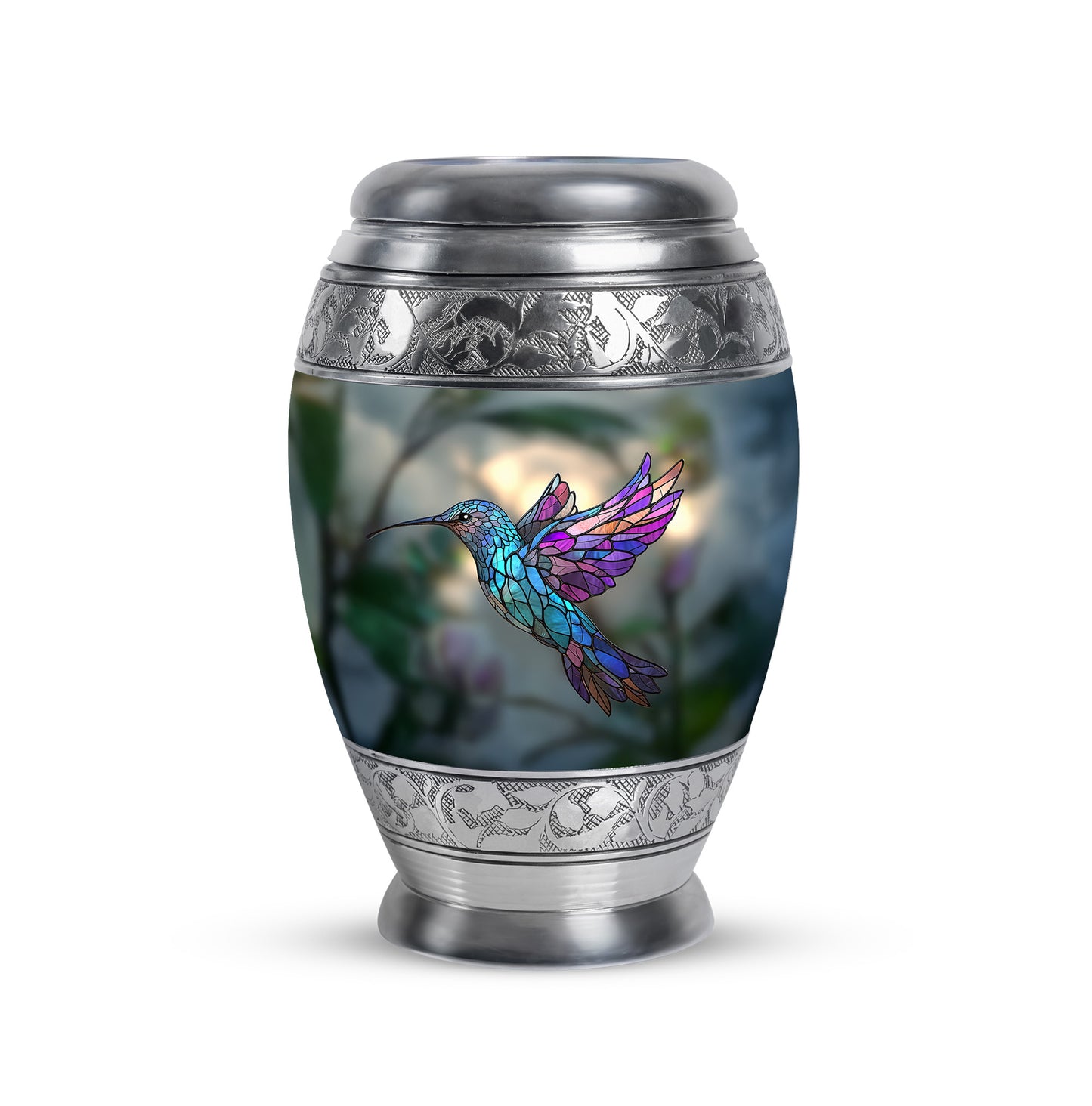 Divine Green Hummingbird Cremation Urn for Ashes - 10-inch, 200 cu in - Yatskia