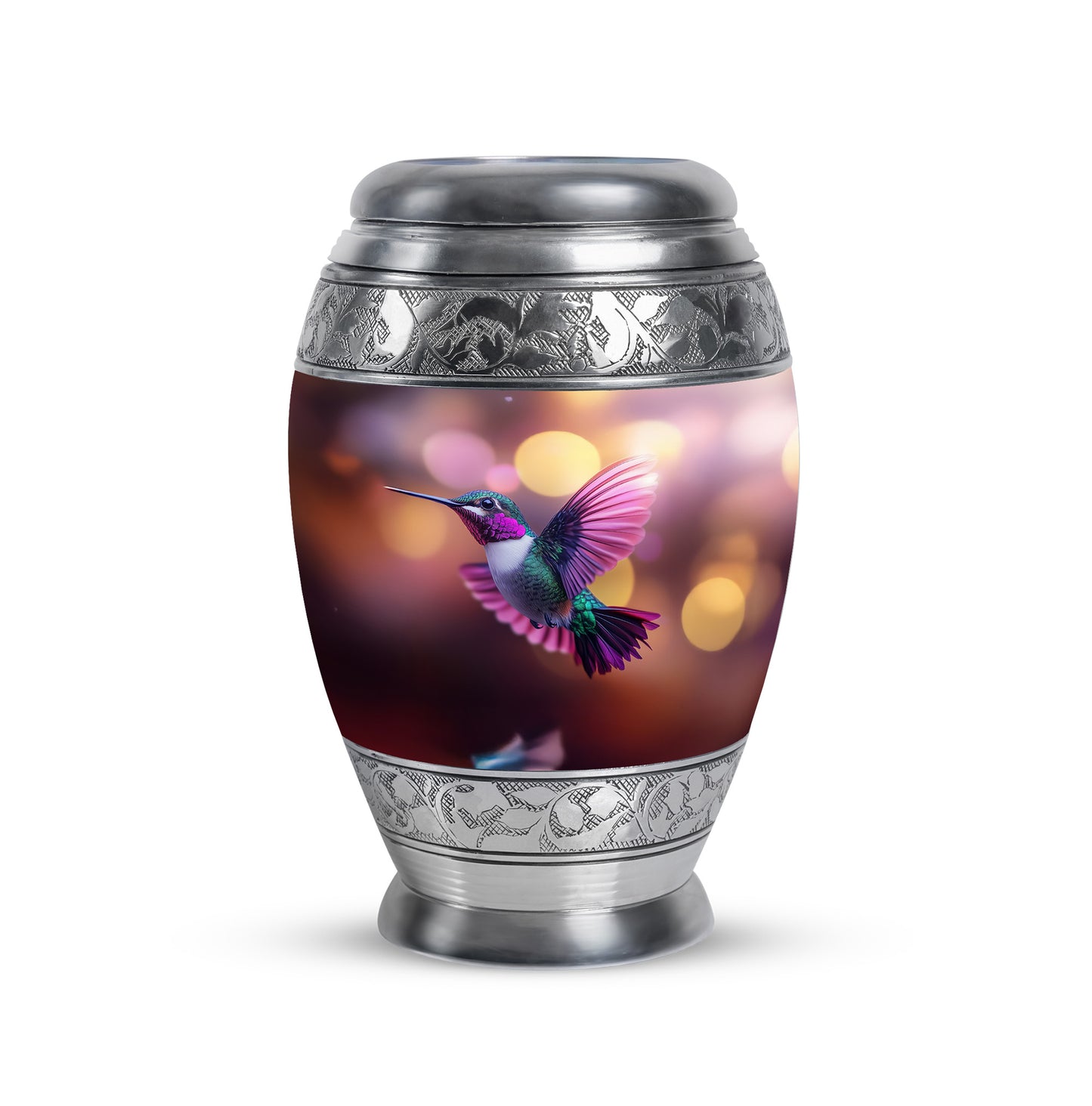 Personalized Eternal Hummingbird Cremation Urns - Red 10-inch, 200 cu in - Yatskia