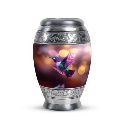 Personalized Eternal Hummingbird Cremation Urns - Red 10-inch, 200 cu in - Yatskia