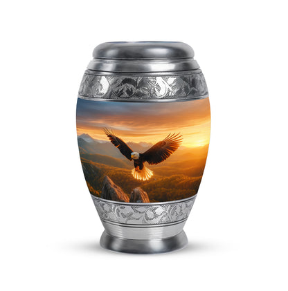 Radiant Eagle Memorial Cremation Urns - Gold 10-inch, 200 cu in - Yatskia