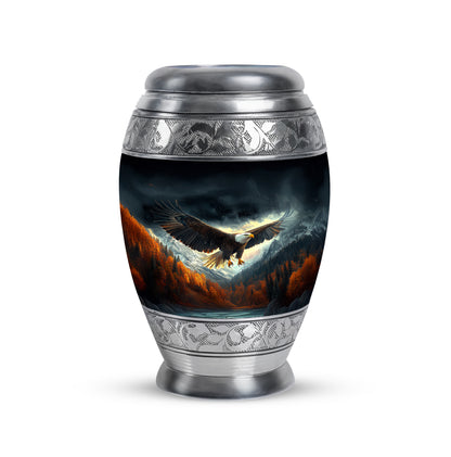 Sublime Eagle Cremation Urns for Human Ashes - Black 10-inch - Yatskia