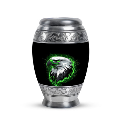 Dignified Black Eagle Cremation Urn for Ashes - 10-inch, 200 cu in - Yatskia