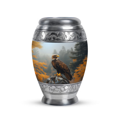 Black Breathtaking Eagle Memorial Urn for Ashes - 10-inch, 200 cu in - Yatskia