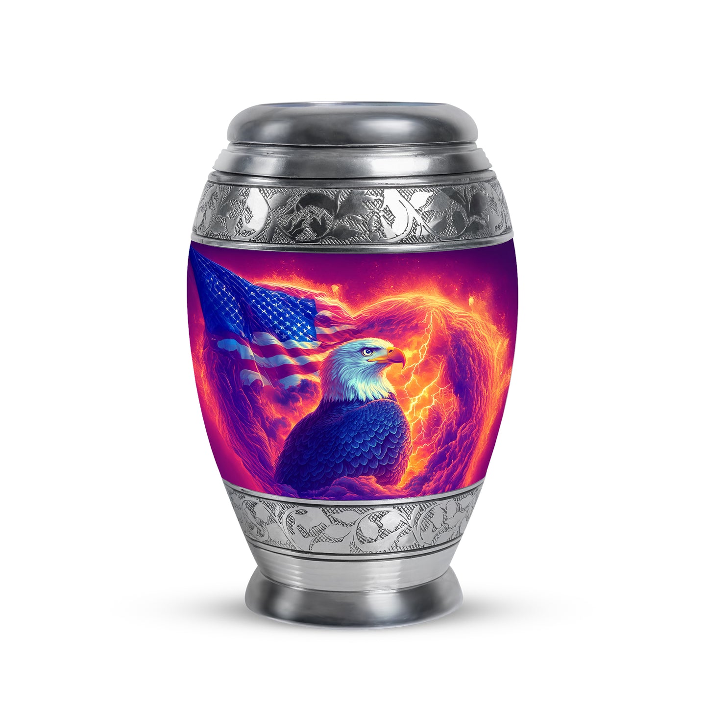 Personalized Magnificent Eagle Cremation Urns - Pink 10-inch, 200 cu in - Yatskia