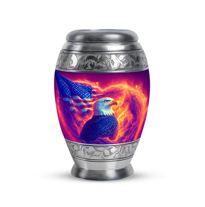 Personalized Magnificent Eagle Cremation Urns - Pink 10-inch, 200 cu in - Yatskia