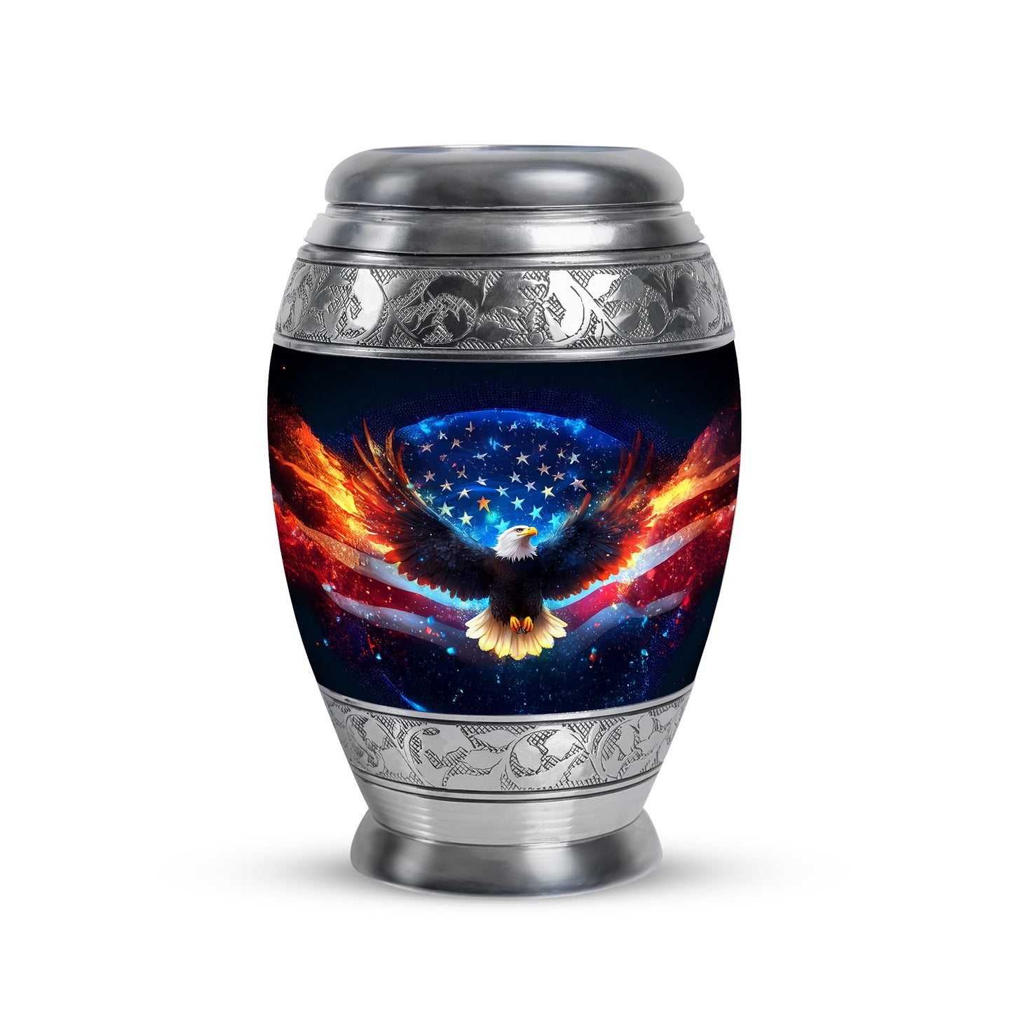 Distinguished Black Eagle Cremation Urn for Ashes - 10-inch, 200 cu in - Yatskia