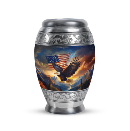 Blue Eagle Sentinel Cremation Urns for Human Ashes - 10-inch, 200 cu in - Yatskia