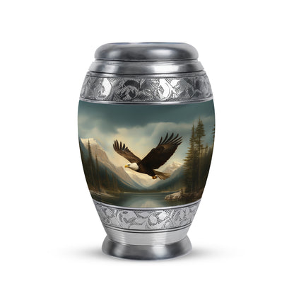 Remarkable Eagle Memorial Cremation Urns - Black 10-inch, 200 cu in - Yatskia