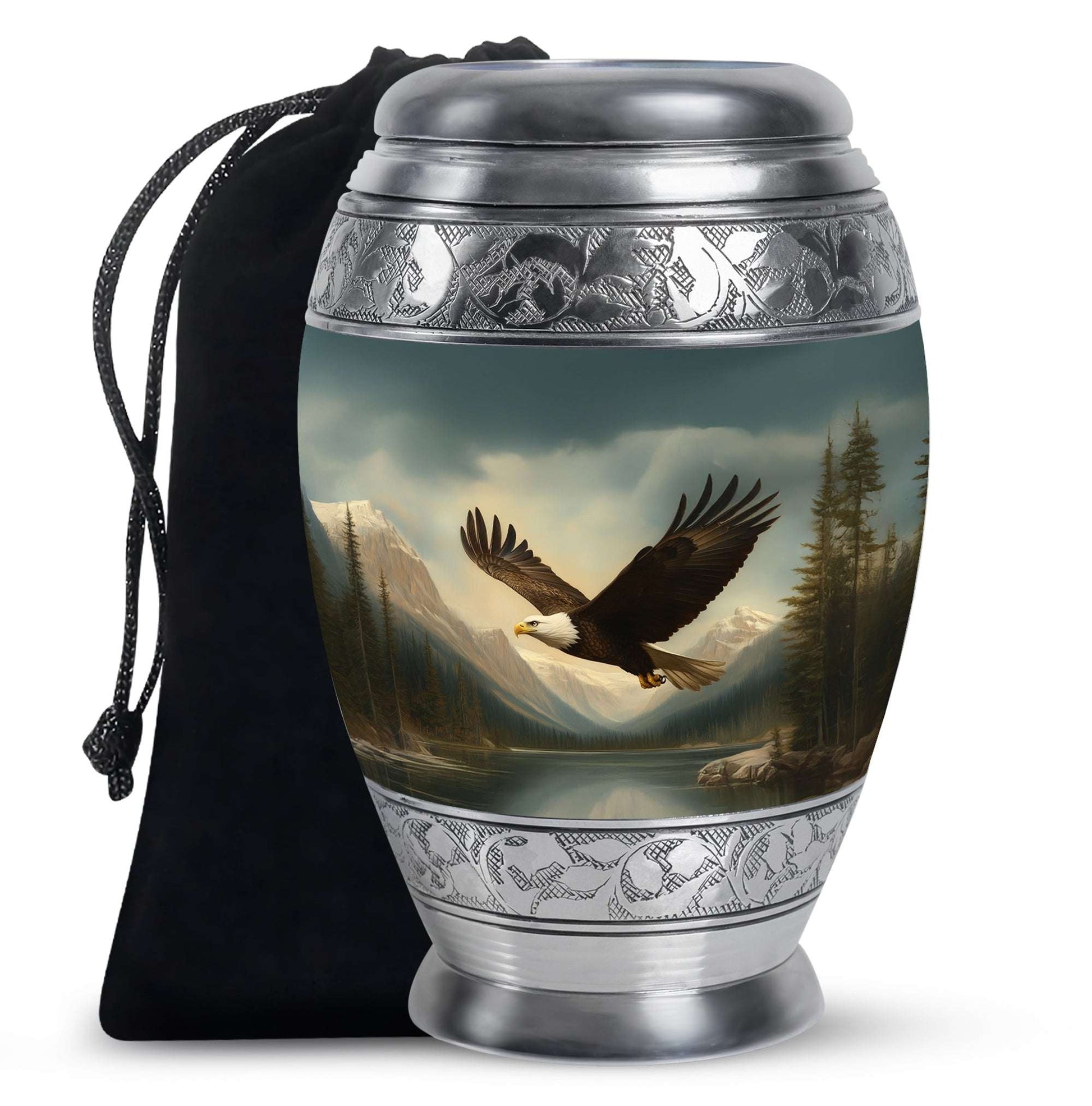 Eagle Burial Urn For Ashes – Patriotic Cremation Urn Adult Ash