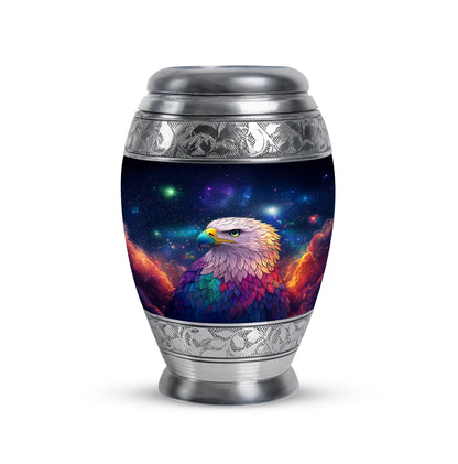 Personalized Refined Eagle Cremation Urns - Blue 10-inch, 200 cu in - Yatskia