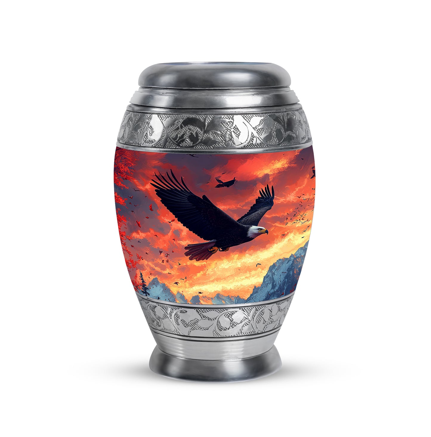 Resplendent Blue Eagle Cremation Urn for Ashes - 10-inch, 200 cu in - Yatskia