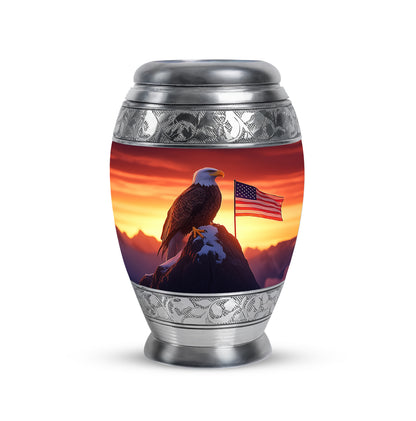 Personalized Red Eagle Cremation Urns for Ashes - Enchanting 10-inch - Yatskia